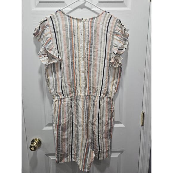 Anthropologie THML V-Neck Boho Romper Striped Size L - Picture 5 of 7